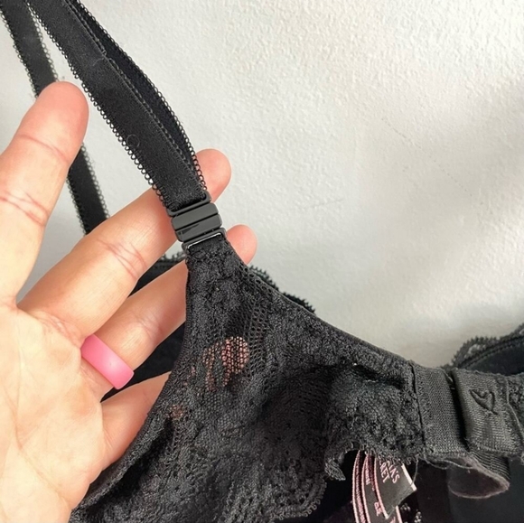 Victoria's Secret Dream Angels Lightly Lined Demi Bra Lace Smooth Classic Black - Picture 4 of 5